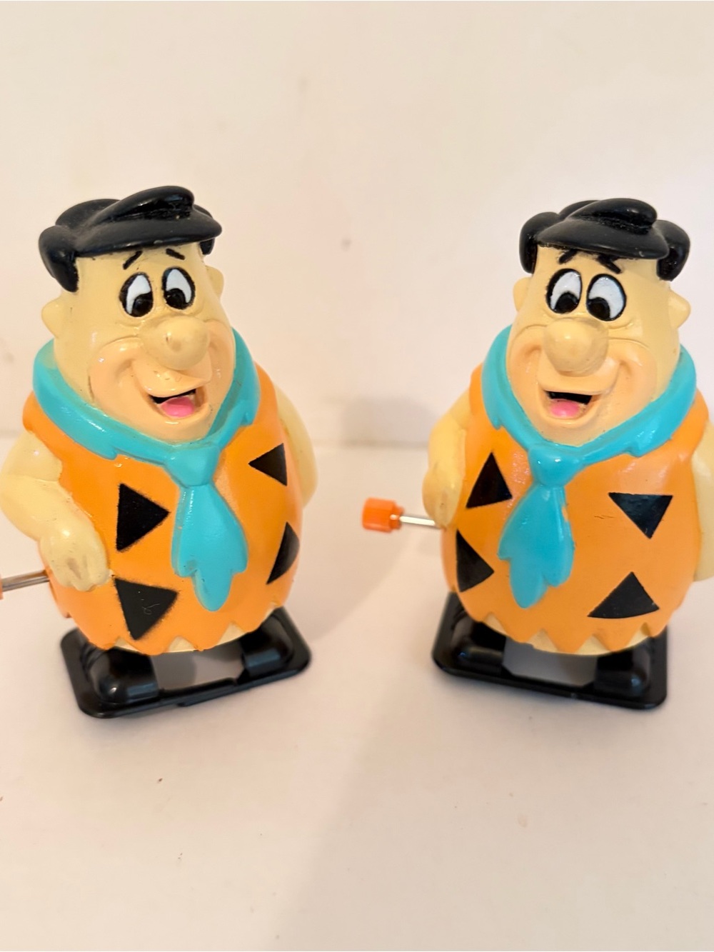 Vintage 90s Fred Flintstone Wind Up Walker Toy x 2